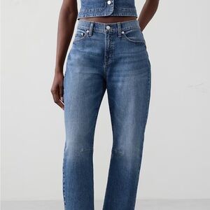 Barrel-Leg Women's Jeans, classic darker blue